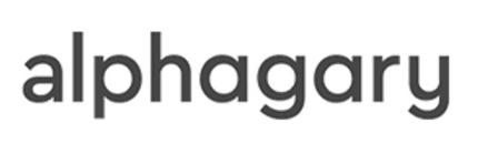 Alphagary greyscale logo